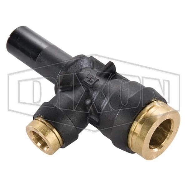 Dixon Legris by Plug-In Push-In Run Tee, 1/4 in Nominal, Tube, 250 psi Pressure, Composite, Domestic 31835600DOT - main
