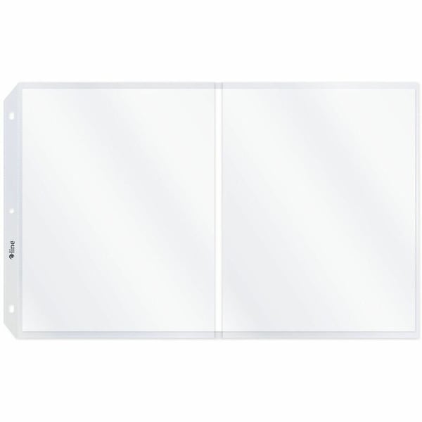C-Line Products Panoramic Fold-Out Poly Sheet Protector, Center Loading, Clear, 11 x 8 1/2, 25/BX 62237 - main