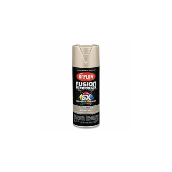 Krylon Industrial Fusion All-in-One, Paints + Primers, 12 oz, Aerosol Can, Gloss Khaki, 6PK 425-K02713007 - main
