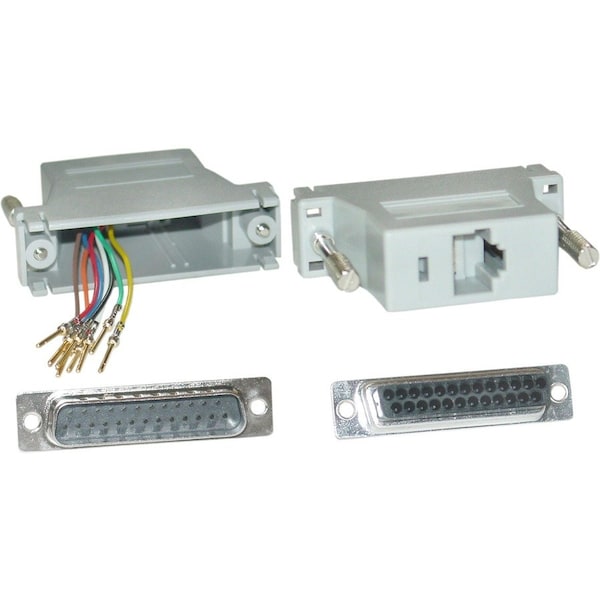 Cable Wholesale Modular Adapter DB25 Male to RJ45, Gray 31D3-37200 - main