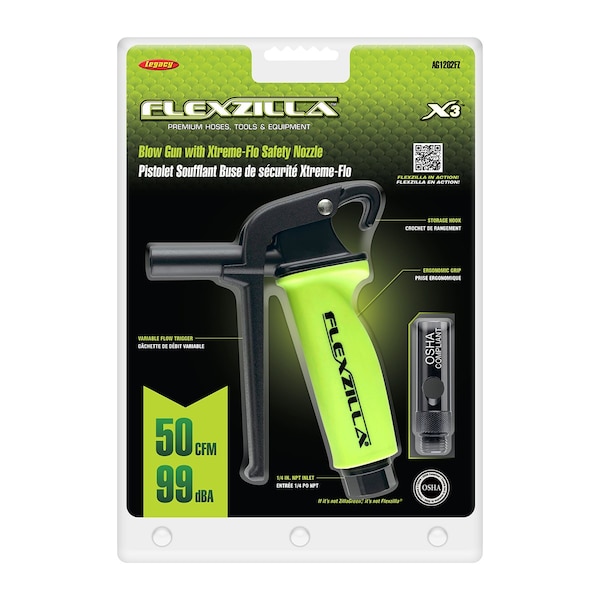 Flexzilla X3 Blow Gun with Xtreme-Flo Safety Nozzl AG1202FZ - main
