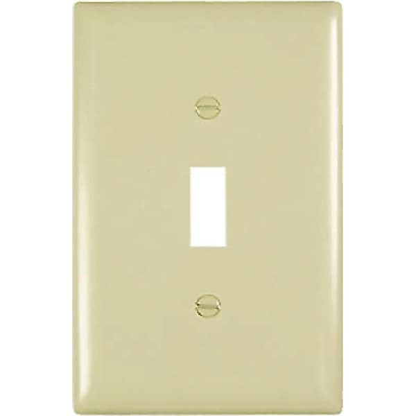 Legrand TradeMaster Wallplate, 3-5/16 in L, 5.062 in W, 1 -Gang, Nylon, Ivory TPJ1ICC70 - main