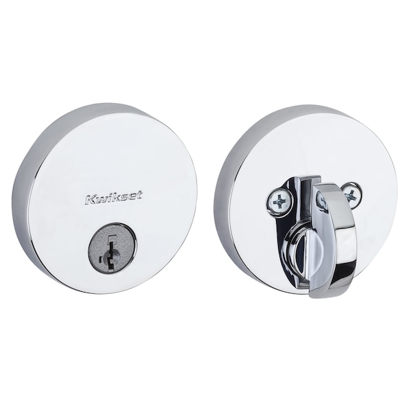 Kwikset Residential Deadbolts Single Cylinder Reversible Bright Chrome 258RDT-26S.STRKP - main