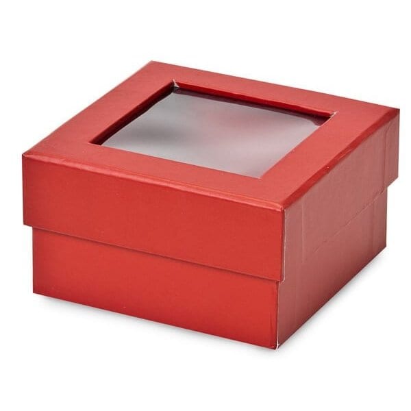 Nashville Wraps Red Gourmet Rigid Window Box, Petite 3.75x3.75x2in, 24PK 610BRE - main