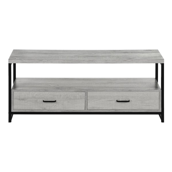 Homeroots 47in Gray Cabinet Enclosed Storage TV Stand 490361 - main