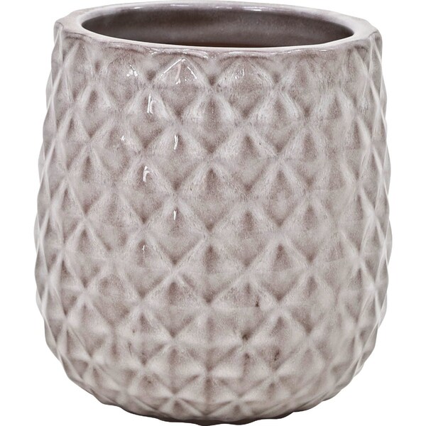 Deroma Rosemount 6.7'' Dia. White Ceramic High Gloss Planter 3269069B - main