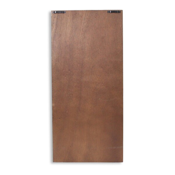 Homeroots 11" Brown Solid Wood Paper Organizer 487924 - main