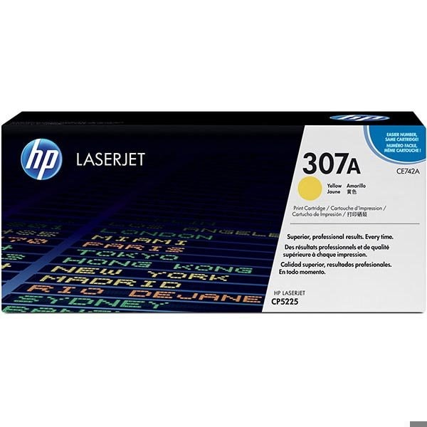 Hp 307A Yellow Original LaserJet Toner Cartridge, 7,300 Yield CE742A - main