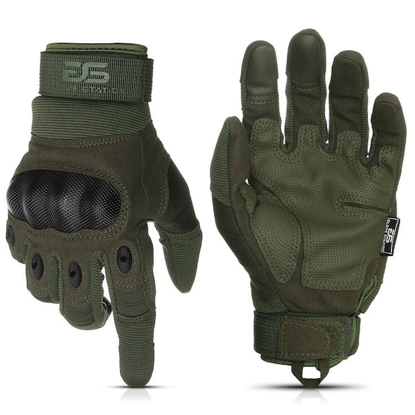 Glove Station Touchscreen, Hard Knuckle Protection, Durable, Green M GS-TACHK258-GR-M - main