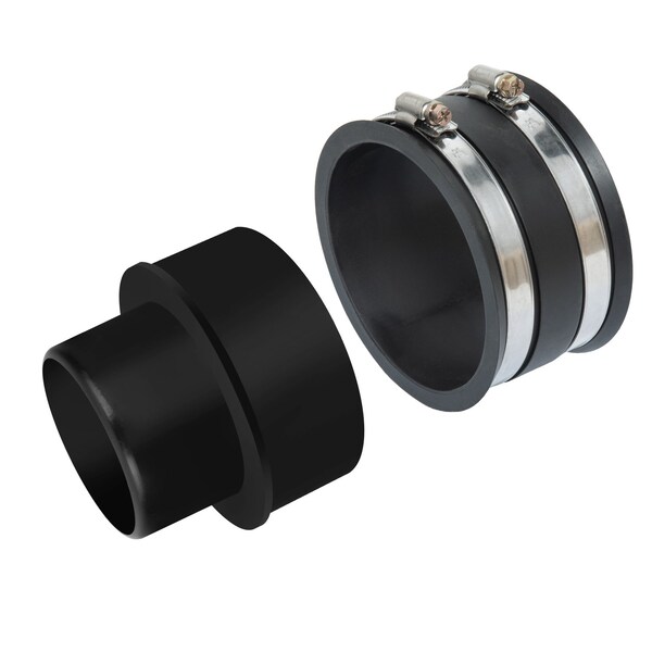 Powertec 4 in. to 3 in. Reducer and 4 in. Dust Control Flex Cuff for Woodworking Dust Collection Fittings 70475N - main