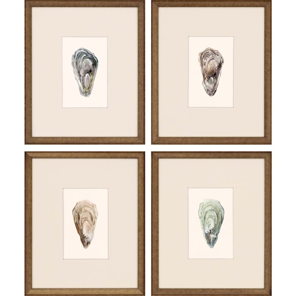 Homeroots Set Of Four Ocean Blades Gold Framed Print Wall Art, 4PK 416361 - main