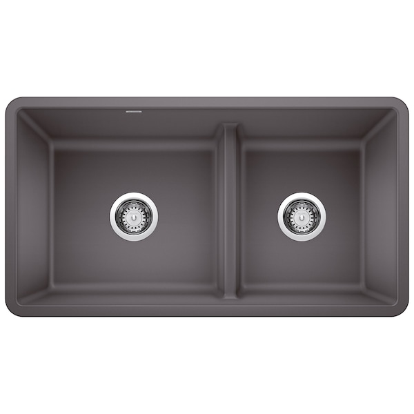 Blanco Precis Reversible 1-3/4 w/Low Divide, Cinder 442521 - main
