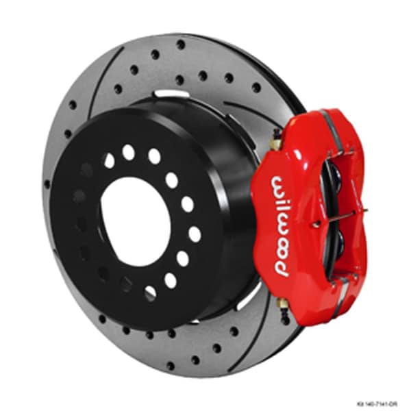 Wilwood Forged Dynalite Pro SeriesRear Parking Brake Kit, Red Drilled Rotor WLD140-7141-DR - main