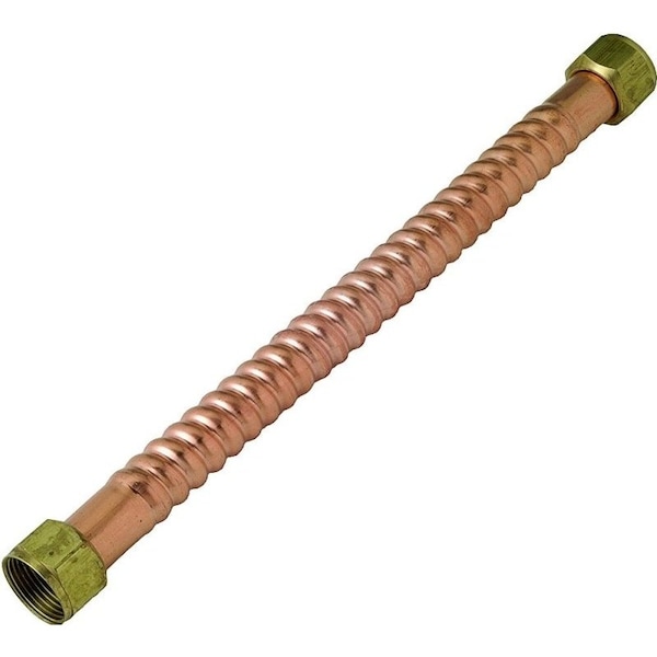 Brasscraft Copper-Flex Series Water Heater Connector, 3/4 in, FIP, Copper, 12 in L WB00-12N - main