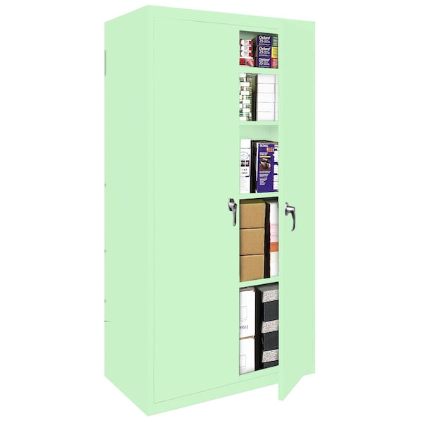 Steel Cabinets Usa Storage Cabinet, 72 in H, 36 in W, Pastel Green, 4 Shelves FS-36-PT GRN - main