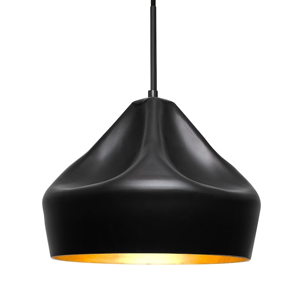 Besa Lighting Besa Lotus Pendant, Black, Black Finish, 1x 9W LED 1JT-LOTUS-LED-BK - main