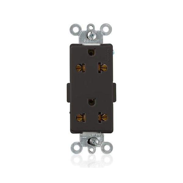 Leviton Receptacle Outlet, 15A, Black, 125/250V 5835-E - main
