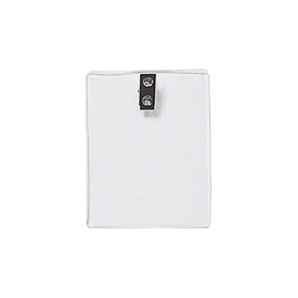 Brady Vertical Top-Load Badge Holder - 4.25" x 3.12" - Vinyl - 100 / Pack - Clear 1810-1400 - main