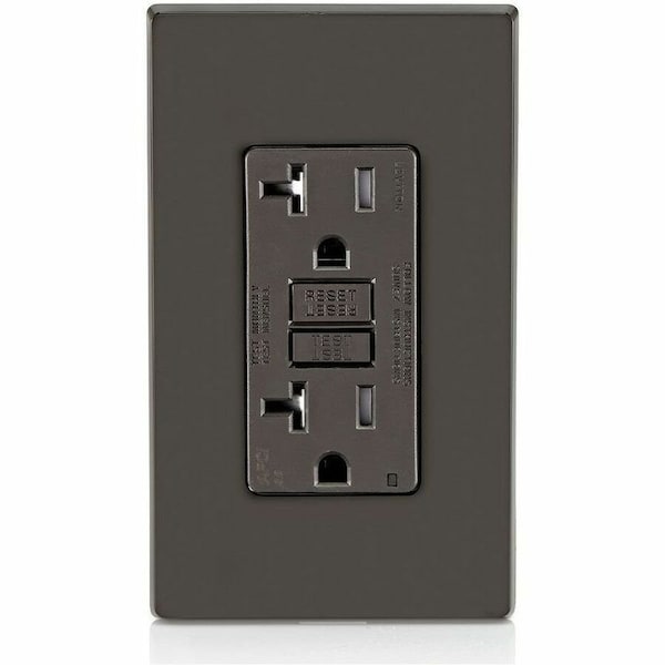 Leviton Straight Blade Receptacle, 5-20R, 20 A, 125V AC, 2 Pole, 3 Wire, Flush Mount, Self-Grounded AFTR2 - main