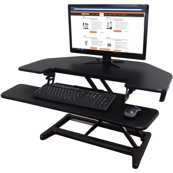 Victor Technology Standing Desk Converter, 28 in D X Yes H, 36 in W X Black DCX650 - main