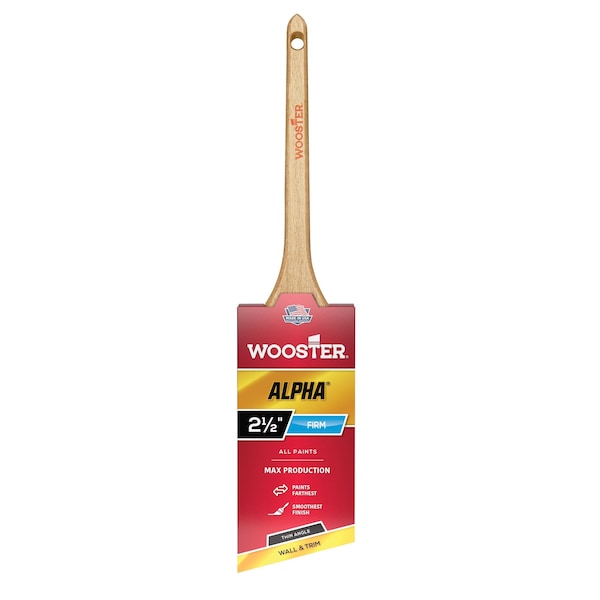 Wooster 2-1/2" Thin Angle Sash Firm, Micro Tip Bristle, Paint Brush, Wood Handle 4230-2 1/2 - main