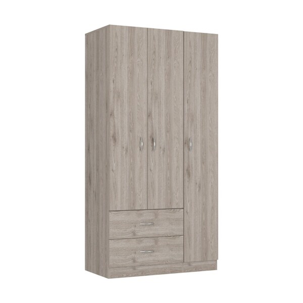 Homeroots 71" Light Gray Manufactured Wood Two Drawer Combo Dresser 478411 - main