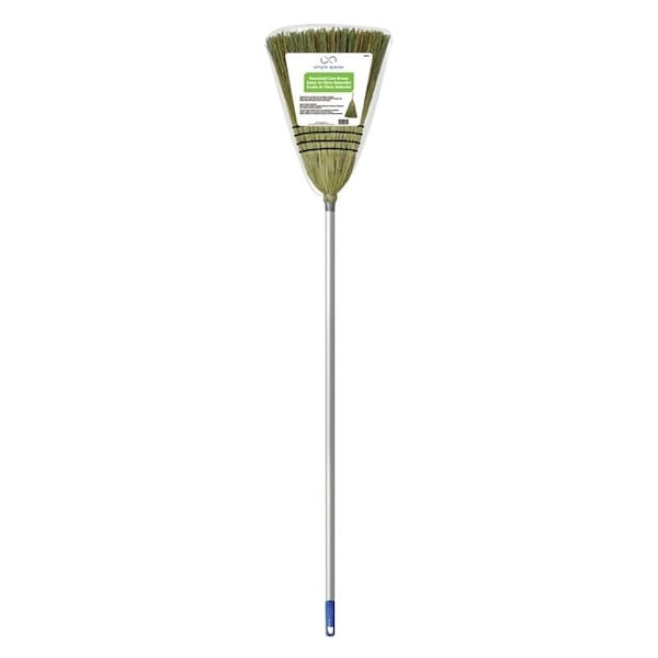 Simple Spaces Household Broom, 11 in Sweep Face, 1412 in L Trim, Natural Fiber Bristle, Natural Bristle 105 - main