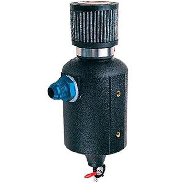 Jaz 605-225-01 1 Quart Breather Tank - Black -12 AN Inlet JAZ605-225-01 - main