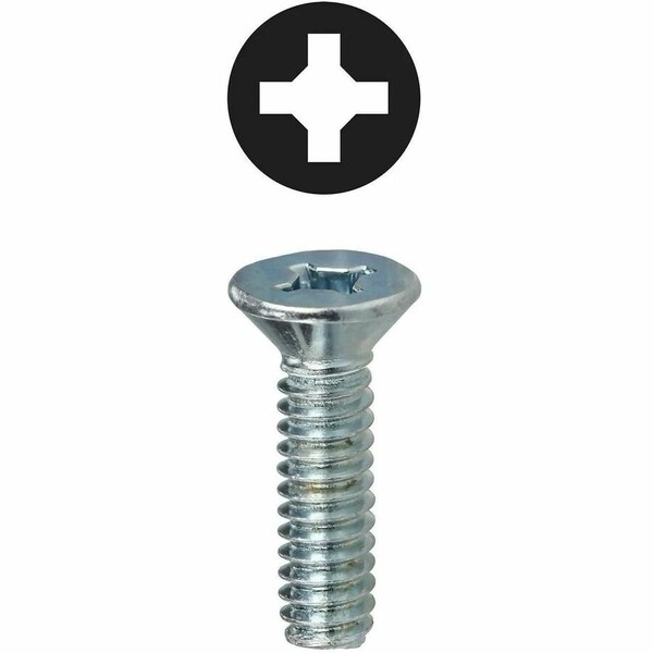 Dottie #10-32 x 1/2 in Combination Phillips/Square Flat Machine Screw, Zinc Plated Carbon Steel, 100 PK FMDD103212 - main