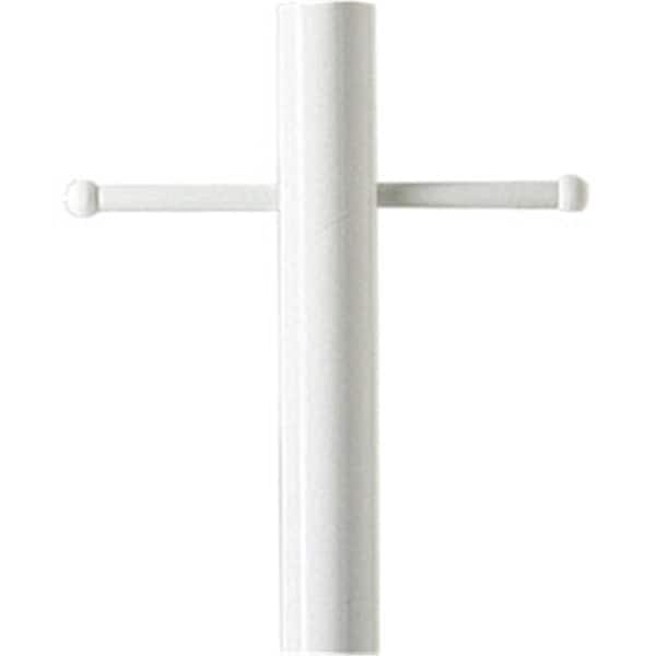 8 Day Lighting Smooth Aluminum Direct Burial Post with Ladder Rest, White 8 686397 - main