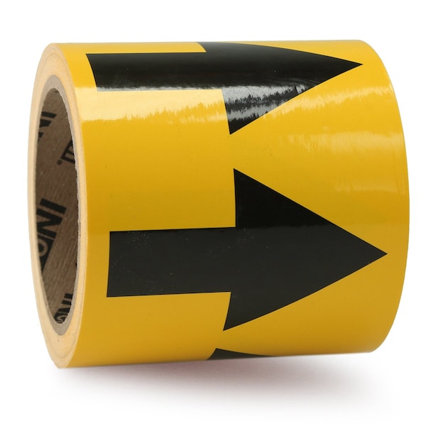 Accuform DIRECTIONAL FLOW ARROW TAPES 4 in x 54 RAW258BKYL - main