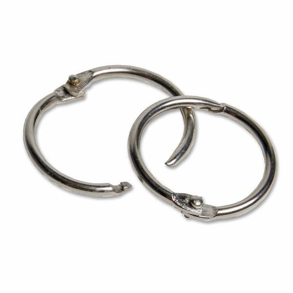 Charles Leonard Loose Leaf Book Rings, 1", 100 Per Box, PK2 R29 - main