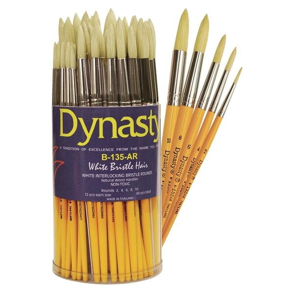 Fm Brush Co FM Brush Art Education Canister, Golden Synthetic, B-1650-F - Set of 60 1569932 - main