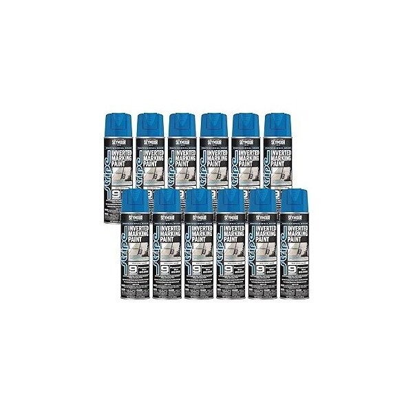 Seymour Midwest Stripe 9-Series Inverted Ground Marking Paint, Fluorescent Blue net 17oz., 12PK 20969 - main