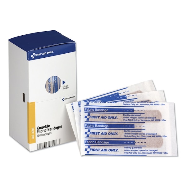 First Aid Only Knuckle Bandages, Individually Sterilized, PK10 FAE-3008 - main