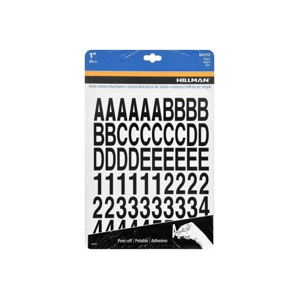 Hillman 1" Blk Numb/Letter Set 847212 - main