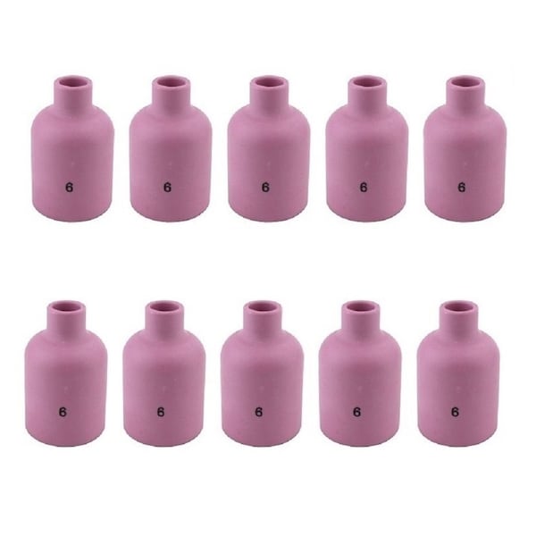 Star Tech Weld TIG Large Ceramic Cup Large Gas Lens Ceramic Cup #6, 3/8in Fit Tig 17, 18, 26, 10PK 57N75 - main