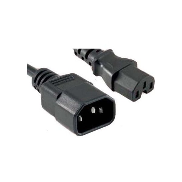Enet C14 To C15 10Ft Black Power Extension Cord 14 Awg 15A Nema C14C15-10F-ENC - main