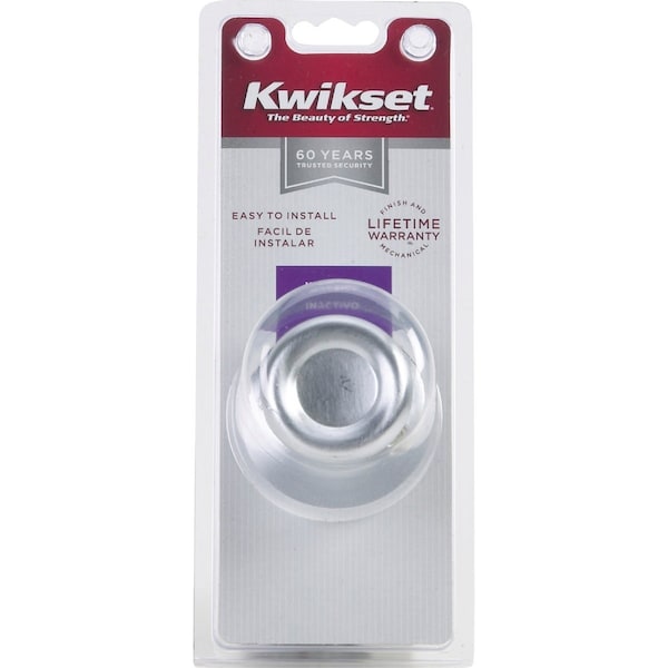 Kwikset Satin Chrome Tylo Dummy Door Knob 488T 26D CP - main