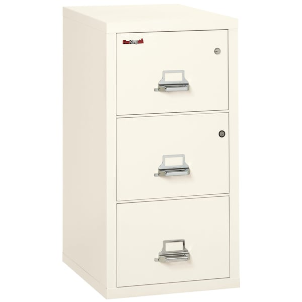 Fireking 3 Drawer, 1 Hr Fire Rated, Vertical, 31" Legal, Safe-In-A-File Ivory White 3-2131-CIWSF - main