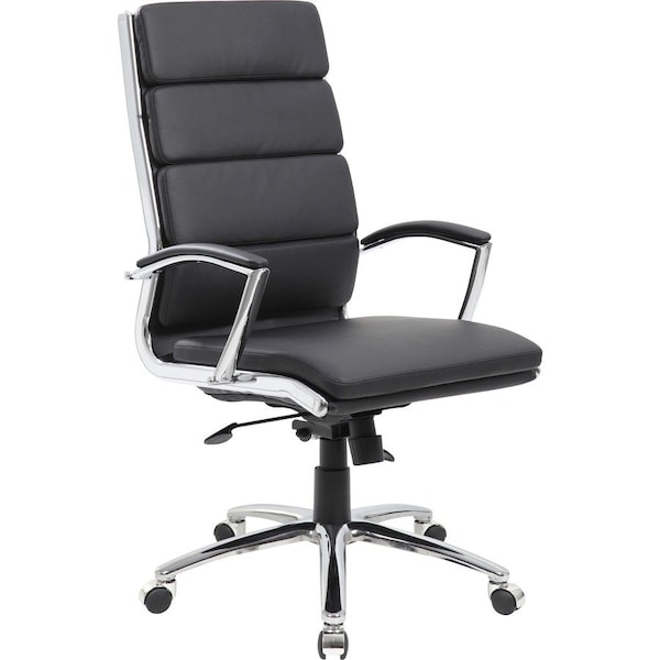Boss Executive CaressoftPlus Chair with Metal Chrome Finish B9471-BK - main