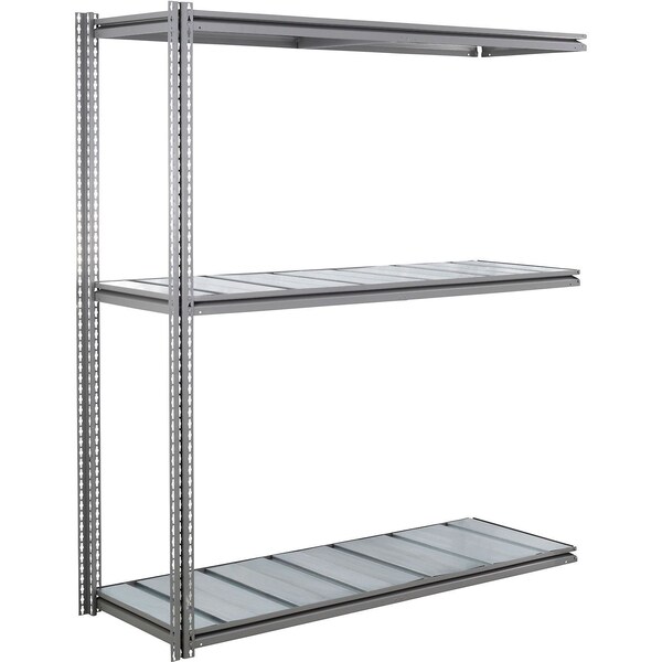 Global Industrial 3 Shelf, Standard Duty Boltless Shelving Z Beam Add On, 96Wx24Dx96H, Steel Deck B3153043 - main