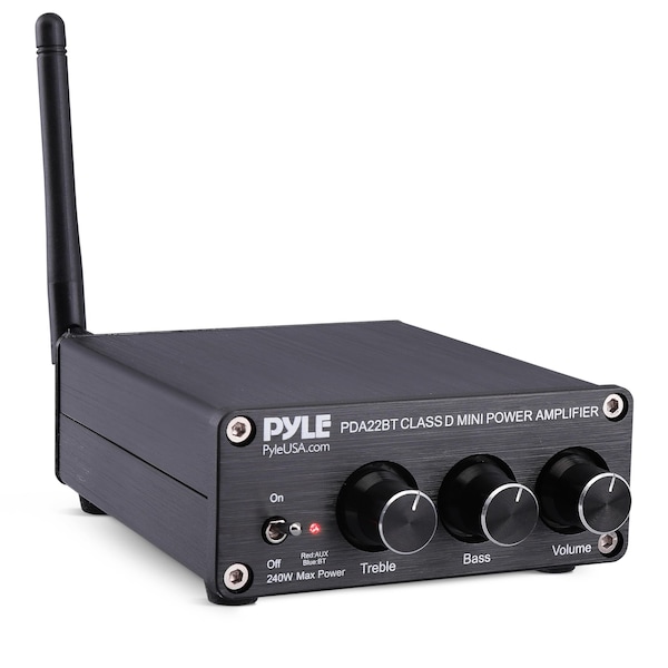 Pyle 240W Mini Bluetooth Home Stereo Amplifier PDA22BT - main