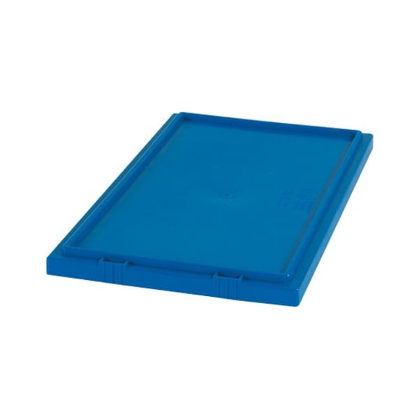 Partners Brand Blue Plastic Lid, Stack/Nest, 20 7/8x18 1/4", Blue, PK3, 3 PK BINS156 - main