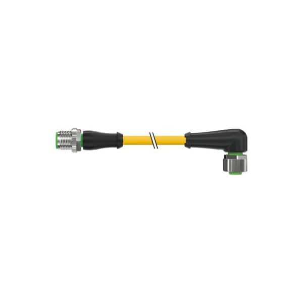 Murrelektronik Cordset, Straight, M12, Yellow, 22 AWG, 4A 7000-40121-0140500 - main