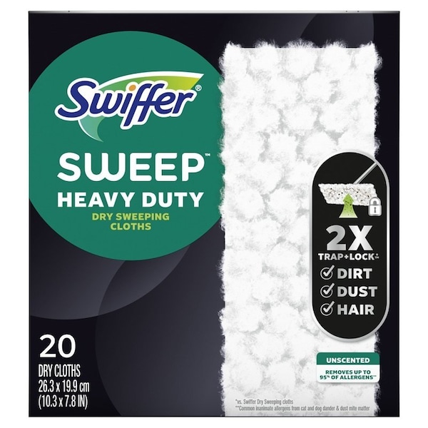Swiffer 77197 Floor Cleaner Refill, 24 Capacity, Cotton, White 037000771975 - main