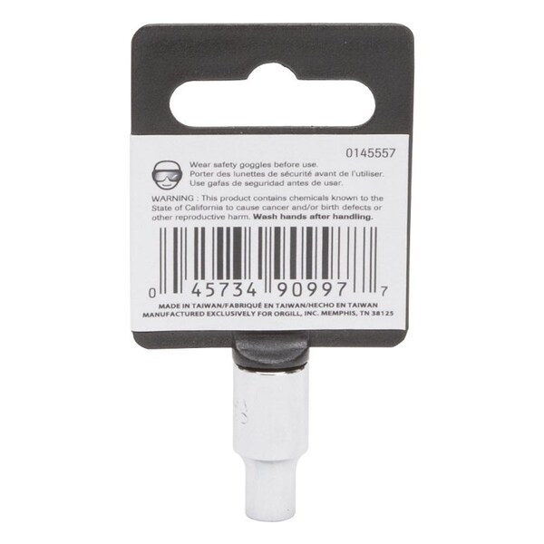 Vulcan Drive Socket, 3/16 in Socket, 1/4 in Drive, 6-Point, Chrome Vanadium Steel, Chrome MT6481683 - main