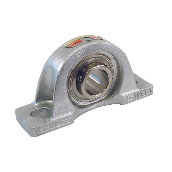 Sealmaster Mounted Flouropolymer Coated Cast Iron Two Bolt Pillow Block Ball Bearing - 52100 Bearing Steel CRPLF-PN19 RMW - main