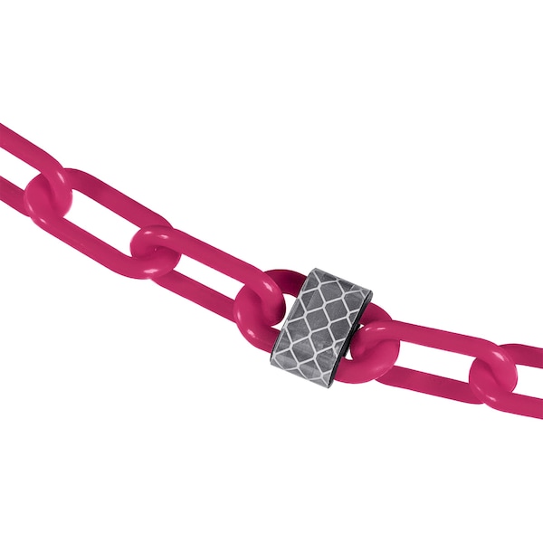 Mr. Chain 2" x 25' Safety Pink Reflective Plastic Safety Chain 52025-25 - main