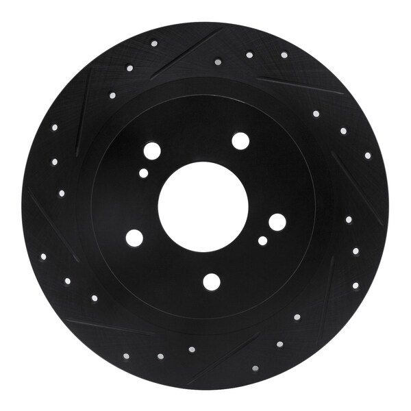 Dynamic Friction Co DFC Brake Rotor - Drilled and Slotted - Black 633-67018L - main